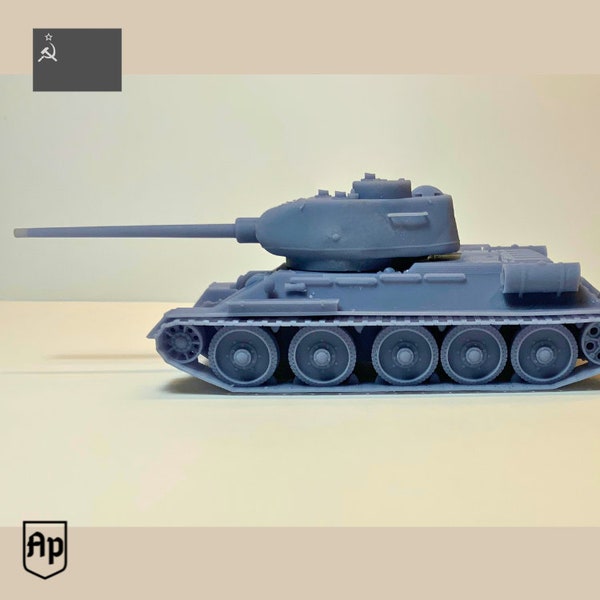 T 34-85 Soviet Union Medium Russian Tank WW2 Model 1944 28 mm 20 mm 15 mm Miniature Tabletop Wargaming Historical Vehicle 3D Resin Printed