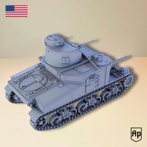 M3 & M3A2 Lee Early Production American Medium Tank WW2 28 mm 20 mm 15 mm Bolt Action Tabletop Wargaming Historical Warlord Vehicle Printed