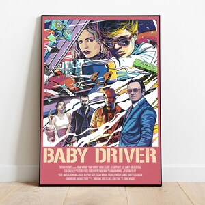 Póster del conductor del bebé, arte de la pared y decoración del hogar, regalo del póster de la película del crimen de acción