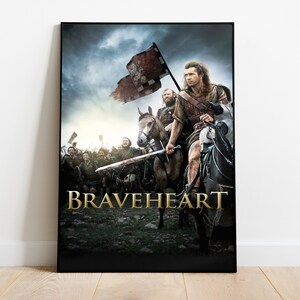 Braveheart Poster, Wall Art & Home Decor, Epic Historical Drama Movie Poster Gift