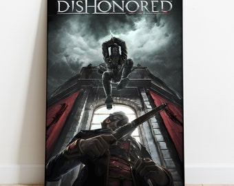 Dishonored Poster, Wall Art & Home Decor, Stealth Action Video Game Poster Gift