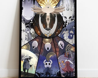 Hollow Knight Poster, Wall Art & Home Decor, Indie Action-Adventure Video Game Poster Gift