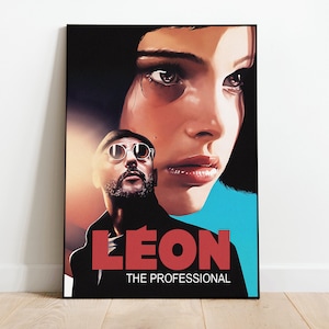 Leon: The Professional Poster, Wall Art & Home Decor, Crime Thriller Movie Poster Gift
