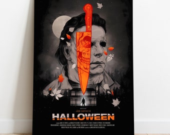 Halloween Poster, Wall Art & Home Decor, Classic Horror Movie Poster Gift