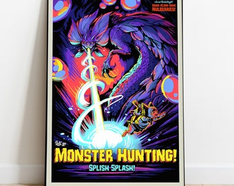 Monster Hunter 2 Poster, Wall Art & Home Decor, Action RPG Video Game Poster Gift