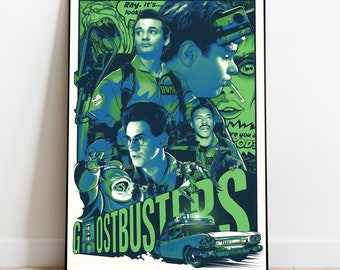 ゴーストバスターズポスター、ウォールアート＆ホームデコレーション、クラシックSFコメディ映画ポスターギフト