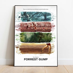 Forrest Gump Poster, Wandkunst & Wohnkultur, Drama Romantik Film Geschenk