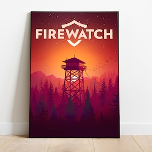 Firewatch Poster, Wandkunst & Wohnkultur, Adventure Mystery Videospiel-Poster Geschenk