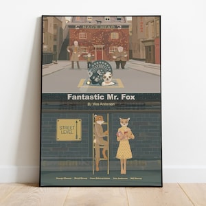 Fantastic Mr. Fox Poster, Wall Art & Home Decor, Stop-Motion Animated Movie Poster Gift