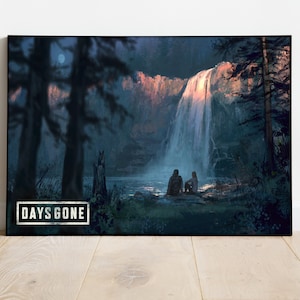 Days Gone Poster, Wall Art & Home Decor, Open-World Zombie Video Game Poster Gift