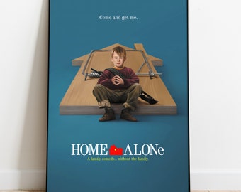 Home Alone Poster, Wall Art & Home Decor, Classic Family Comedy Movie Poster Gift