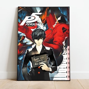 Persona 5 Poster, Wall Art & Home Decor, JRPG Video Game Poster Gift