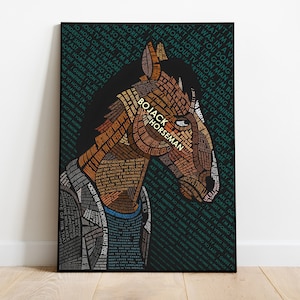 Póster de BoJack Horseman, arte de pared y decoración del hogar, póster de serie de televisión animada, regalo