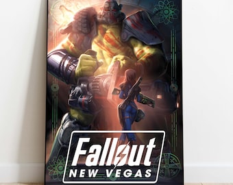 Fallout: New Vegas Poster, Wall Art & Home Decor, Post-Apocalyptic RPG Video Game Poster Gift