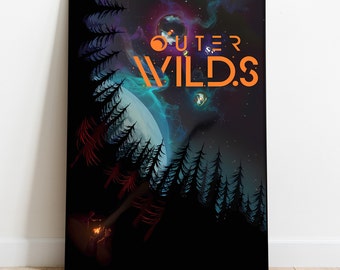 Outer Wilds Poster, Wall Art & Home Decor, Mystery Adventure Video Game Poster Gift