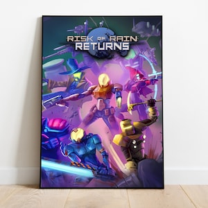 Risk of Rain Poster, Wall Art & Home Decor, Roguelike Action Video Game Poster Gift