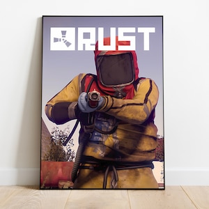 Rust Poster, Wall Art & Home Decor, Multiplayer Survival Video Game Poster Gift