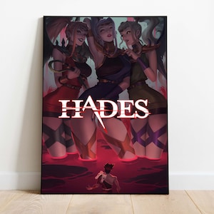 Hades Poster, Wall Art & Home Decor, Roguelike Action Video Game Poster Gift