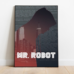 Mr. Roboter Poster, Wandkunst & Wohnkultur, Cybersicherheit Drama TV-Serie Poster Geschenk