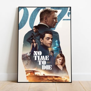 James Bond: No Time to Die Poster, Wall Art & Home Decor, Action Spy Movie Poster Gift