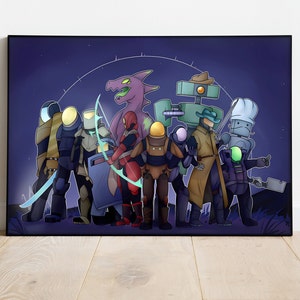 Risk of Rain Poster, Wall Art & Home Decor, Roguelike Action Video Game Poster Gift