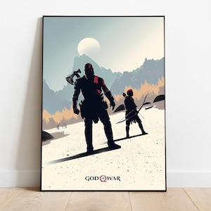 God of War Poster, Wall Art & Home Decor, Mythological Action-Adventure Video Game Poster Gift