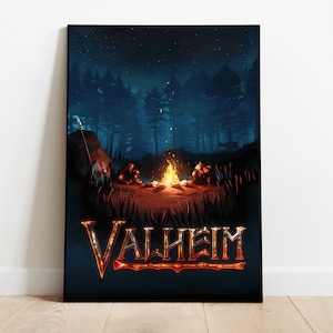 Valheim Poster, Wandkunst & Wohnkultur, Viking Survival Videospiel Poster Geschenk