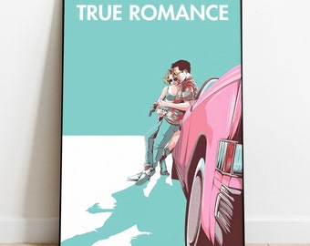 True Romance Poster, Wall Art & Home Decor, Crime Romance Movie Poster Gift
