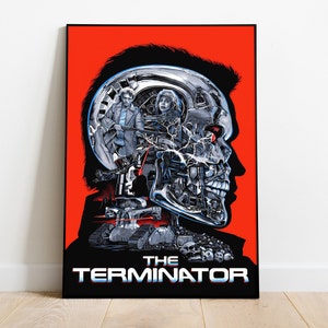 Terminator Poster, Wall Art & Home Decor, Sci-Fi Action Movie Poster Gift