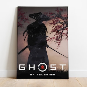 Ghost of Tsushima Poster, Wall Art & Home Decor, Action-Adventure Video Game Poster Gift