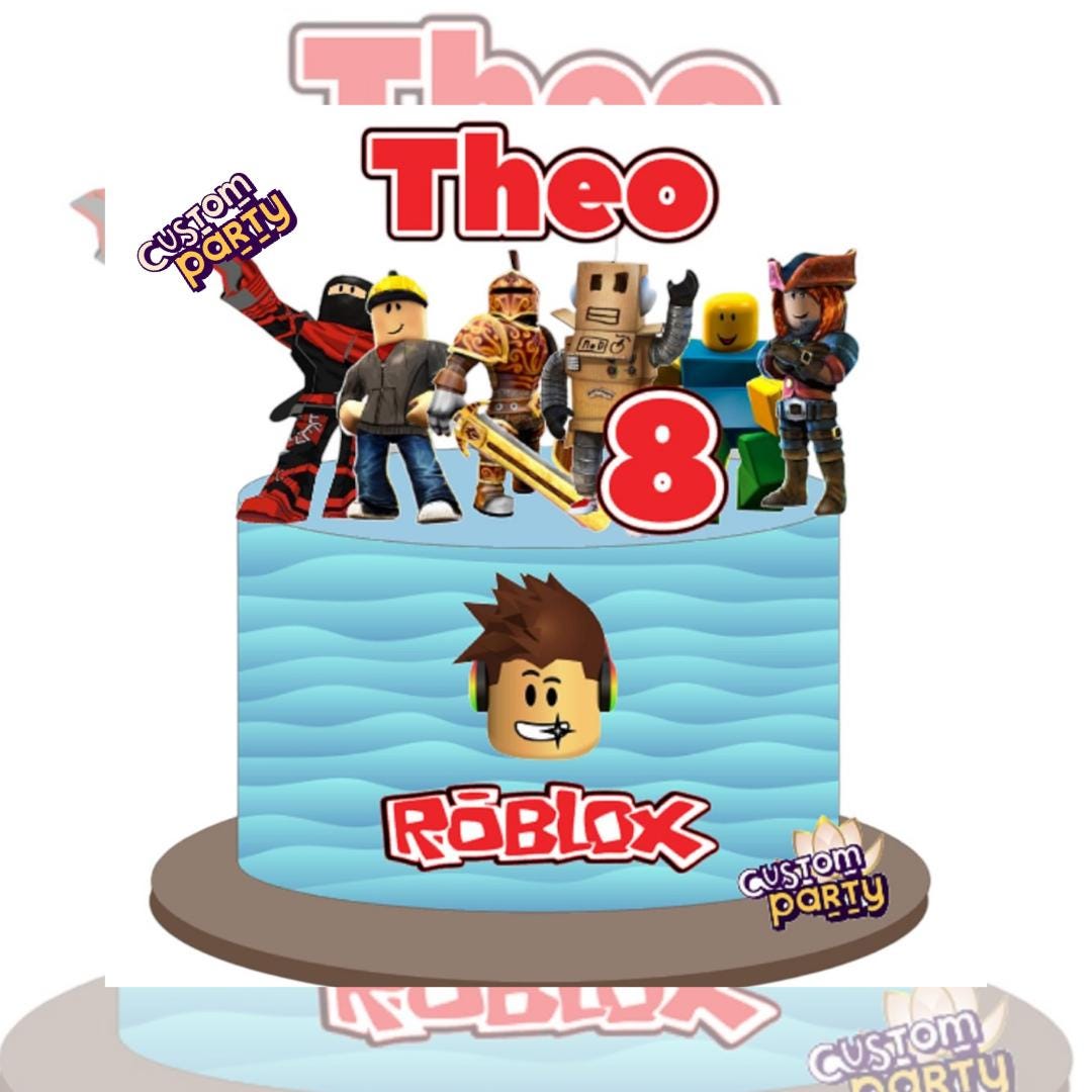 Roblox cake topper