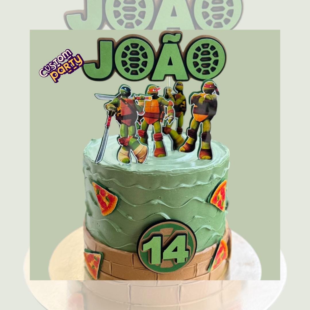 Ninja Turtle cake topper