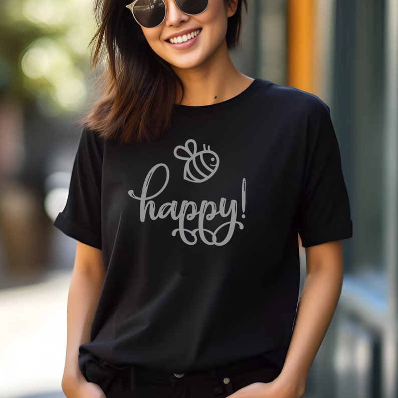 shirt heureux d'abeille Chemise unisexe fille granola abeille T-shirt graphique Apiculture Cottagecore Cadeau Farmhouse pour femmes, vêtements pour femmes image 5