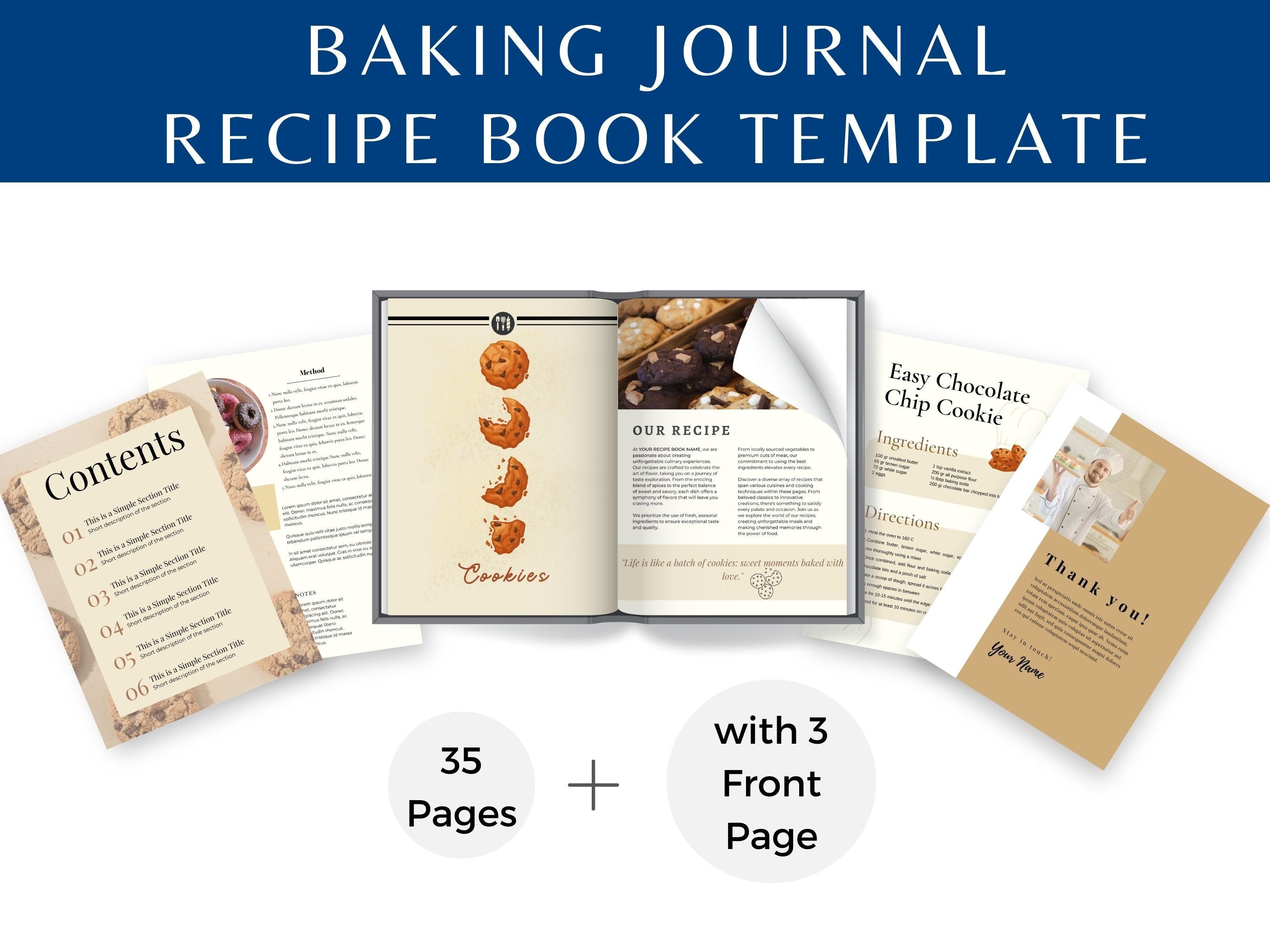 Baking Journal.pdf Personalized Recipe Book Template | Digital Baking Journal | Bread ...