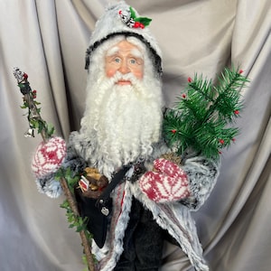 Santa Handmade Nonnas Santa Father Christmas Christmas Doll OOAK Heirloom Santa Vintage Christmas Vintage Santa Hand Sculpted Santa Art Doll