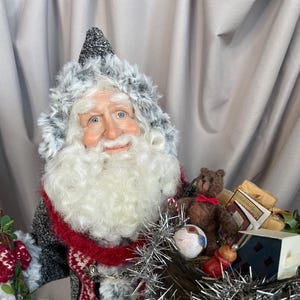 Santa Handmade Nonnas Santa Father Christmas  Christmas Doll OOAK  Santa Vintage Christmas Vintage Santa Hand Sculpted Santa Art Doll