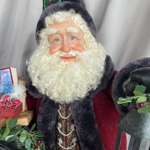 Santa Handmade Nonnas Santa Father Christmas  Christmas Doll OOAK  Santa Vintage Christmas Vintage Santa Hand Sculpted Santa Art Doll