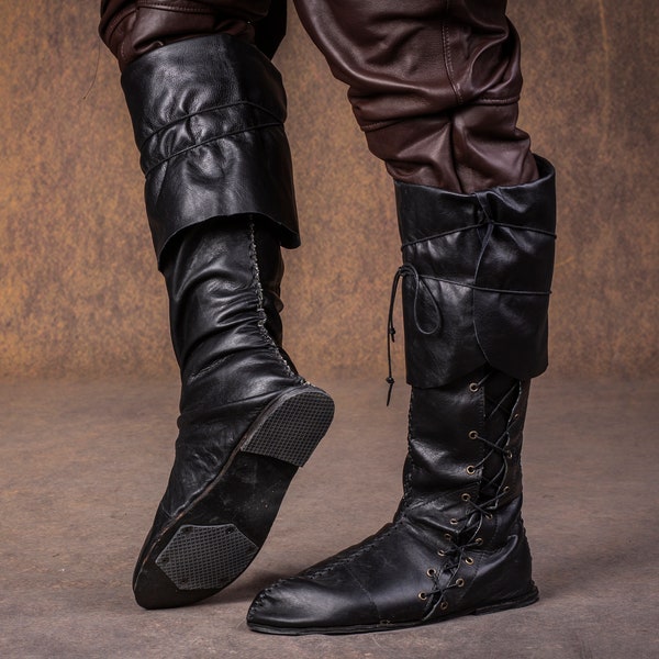 Ranger Medieval Style Boots, Medieval Shoes, LARP Cosplay,Ren Faire Boots, Renaissance Fantasy