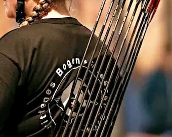 Traditionele Turkse leren rugquiver voor boogschieten te paard (Tirkes)