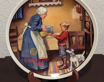 Norman Rockwell "Pantry Raid" 1986 Vintage Collectors Plate