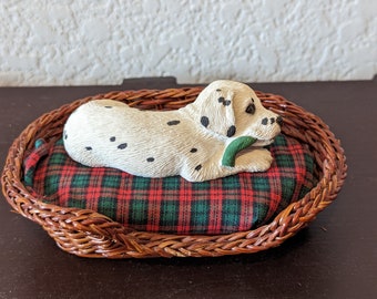 Dalmatian Dog Laying in Bed figurine