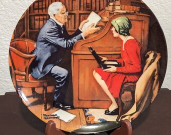 Norman Rockwell "The Professor" 1984 Vintage Collectors Plates