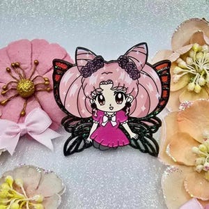SM Magical Girl Moon Princess  Fairy Themed Stained Glass Hard Enamel Pin!