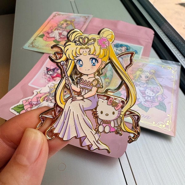 Fairy Blind Bag 2.75" Luxury Enamel Pin on Pin – Stained Glass, Pearlescent & Glitter Fantasy Pins, Rare Variants