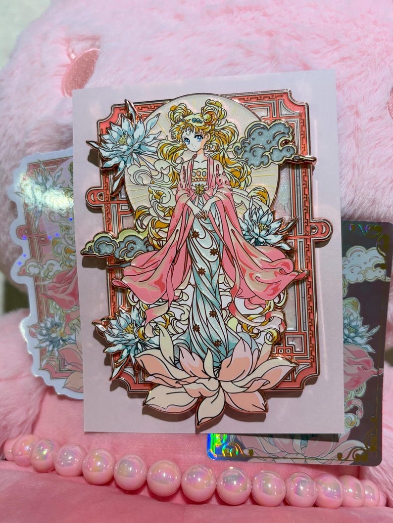 Magical Girl Princess Kimono Metal Bookmarks with Tassels – Fantasy Anime Bookmark, Individual or Set of 5 image 1