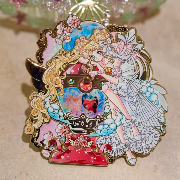 Pin esmaltado POP Magical Grail de 10 cm – Arte fantástico nacarado, translúcido y con acabado arenado