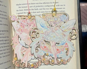 Magical Girl Moon Princess Metal Bookmark with Tassel SET OF 2