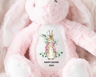 Personalised Easter Teddy, Personalised Teddy Gift, Plush Bunny Rabbit, Soft Newborn Toy, Custom Teddy Bear, Keepsake Teddy