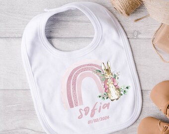 Gifted Custom Baby Name Bib, Personal babygifts, Newborn baby Gift, Babygift Idea, New Mom Baby Gift, Newborn Baby Gift,Custom Baby Announce