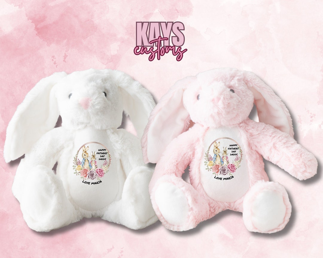Fathers Day Bunny, Personalised Rabbit Bunny, First Fathers Day Gift ...
